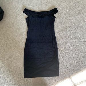 Forever 21 Off the Shoulder Black Bodycon Dress